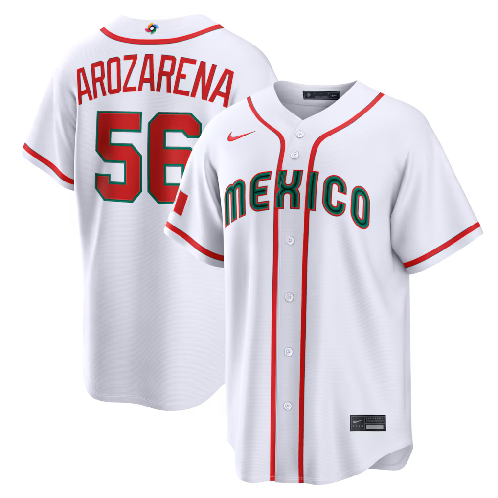 Men's Mexico Baseball Randy Arozarena Nike White 2026 World Baseball Classic Home Stadium Jersey - Jersey