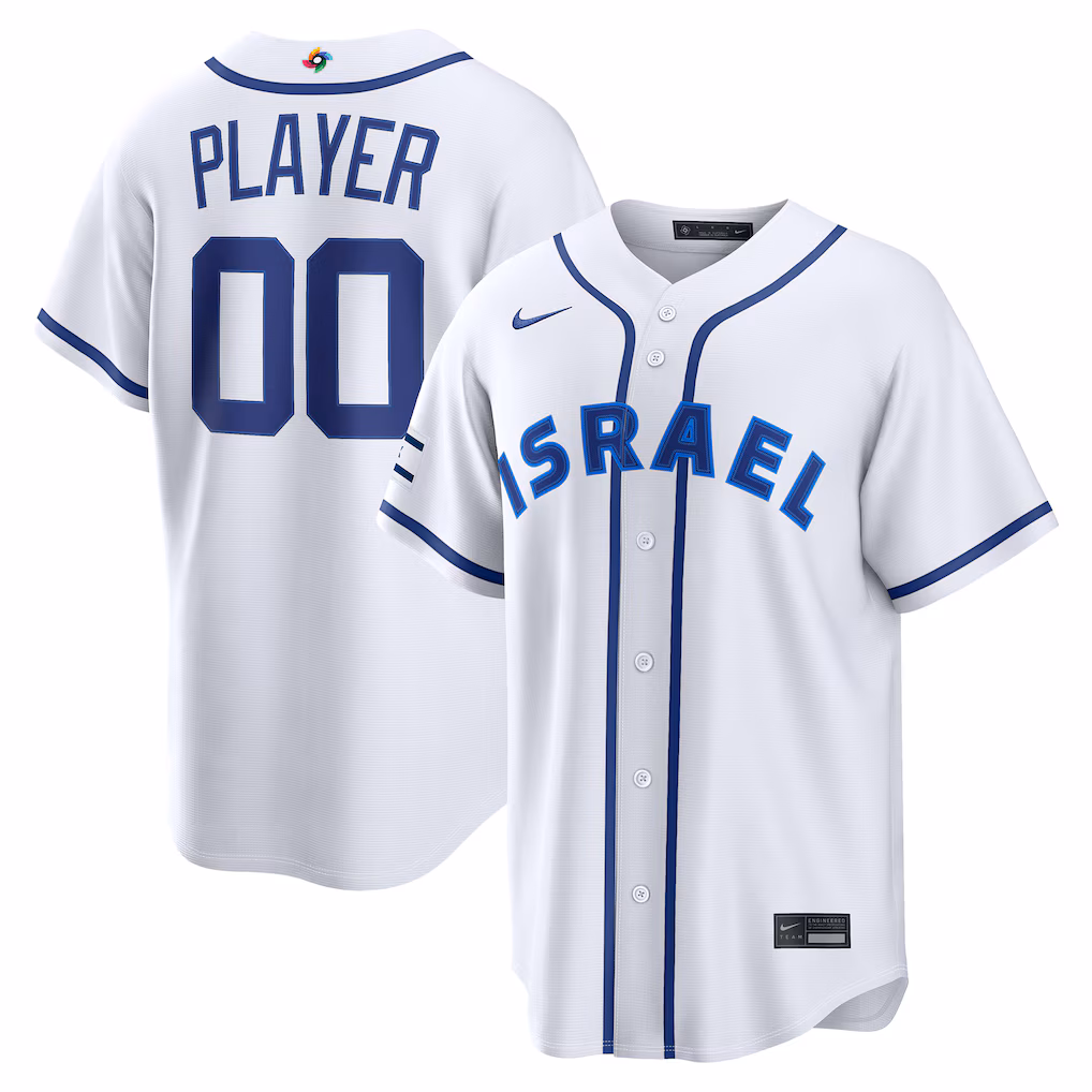 Men's Israel Baseball Nike White 2026 World Baseball Classic Home Pick-A-Player Jersey - Jersey