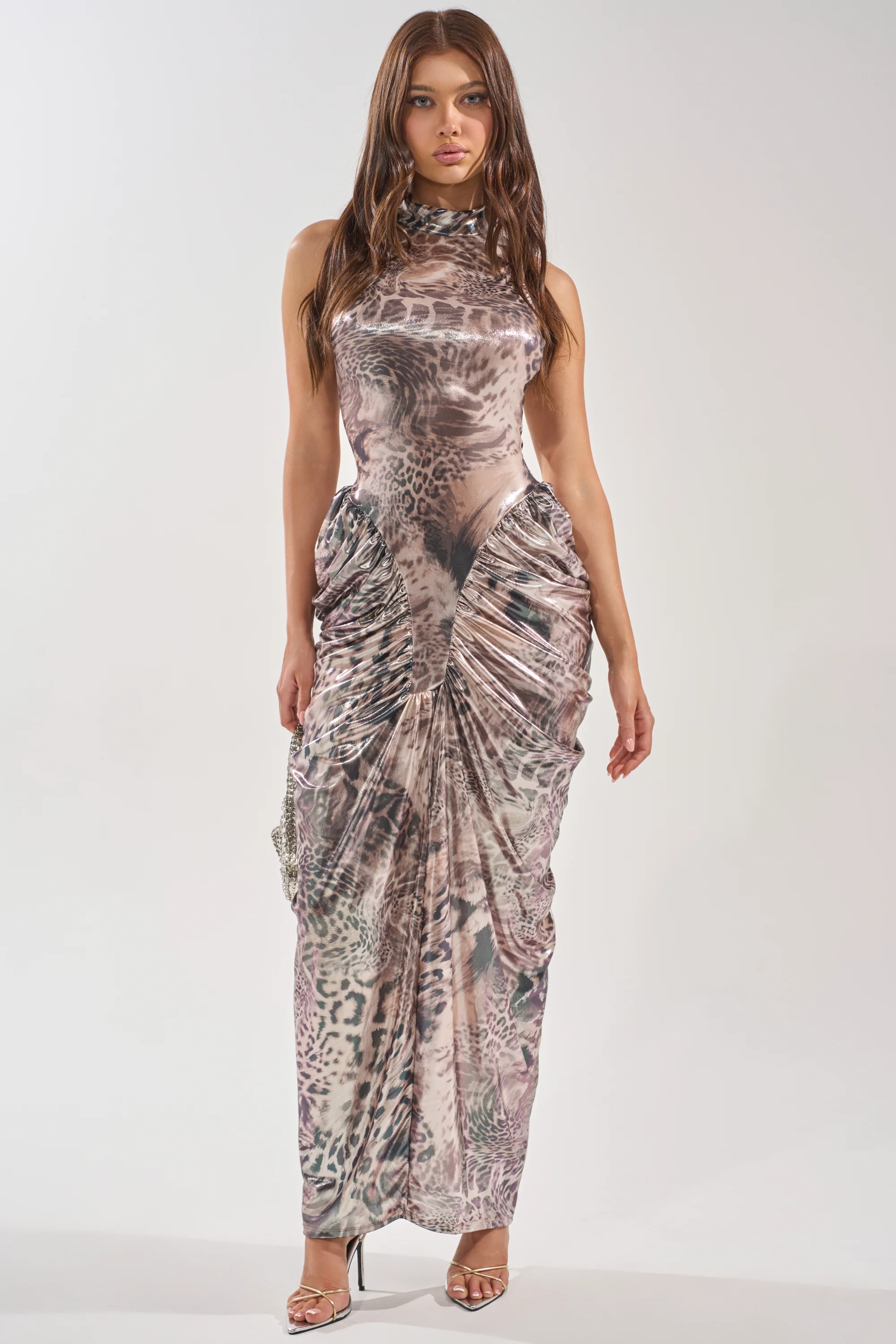 STANDING MY GROUND MOCK NECK MAXI DRESS - Akira Wear