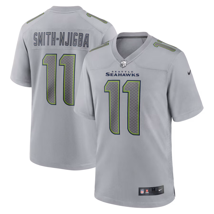 Men's Seattle Seahawks Jaxon Smith-Njigba Nike Gray Atmosphere Fashion Game Jersey - Jersey