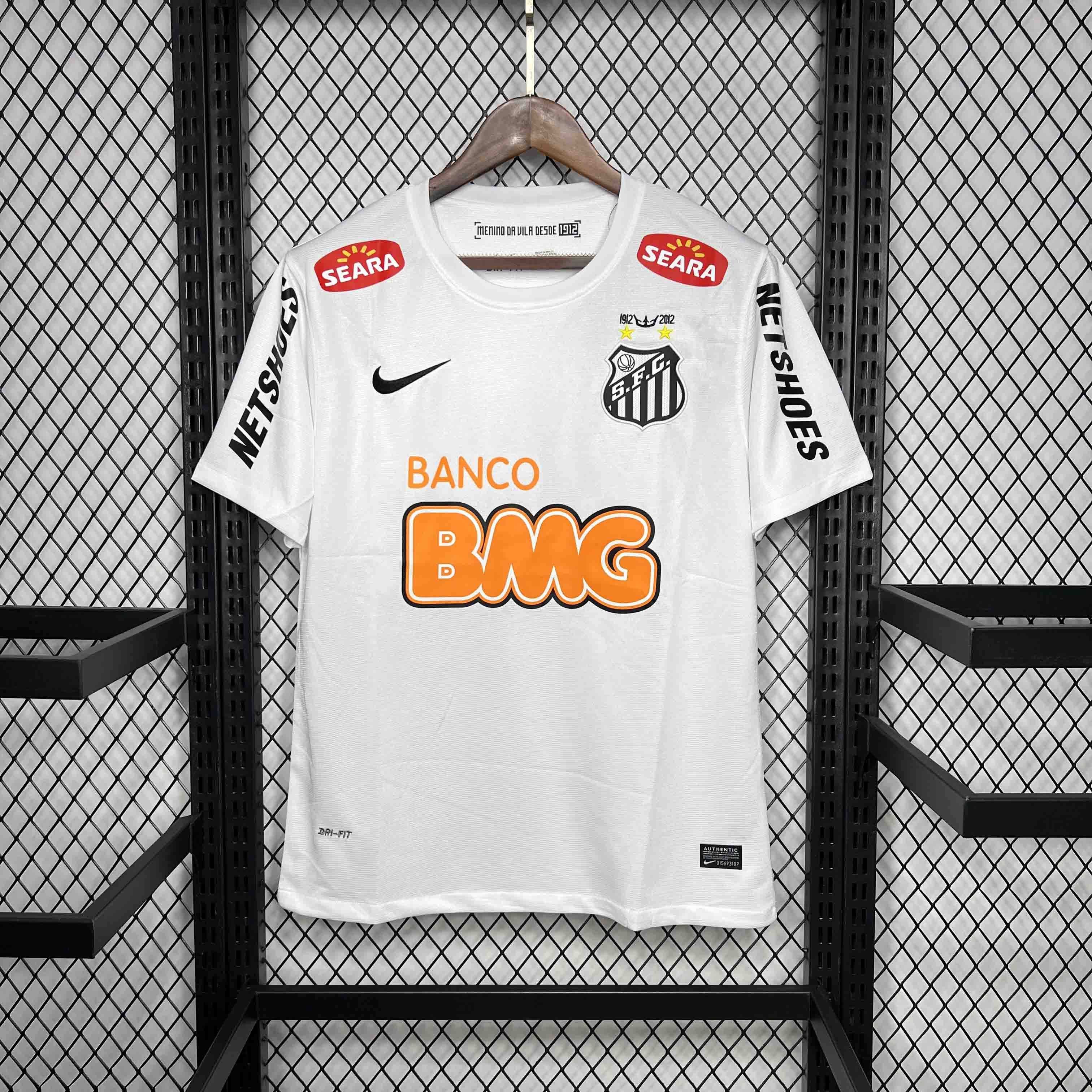 Santos FC Retro Soccer Jersey Home Custom Shirt 2012 - Jersey