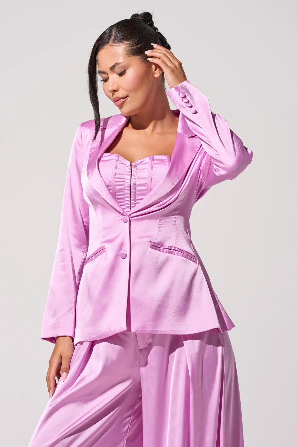 IN FULL BLOOM LIGHT PURPLE BLAZER - Akira Wear