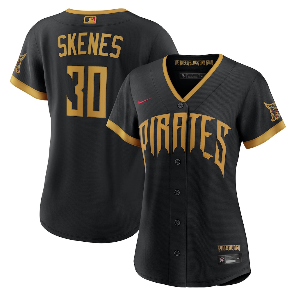 Women's Pittsburgh Pirates Paul Skenes Nike Black 2026 City Connect Stadium Jersey - Jersey