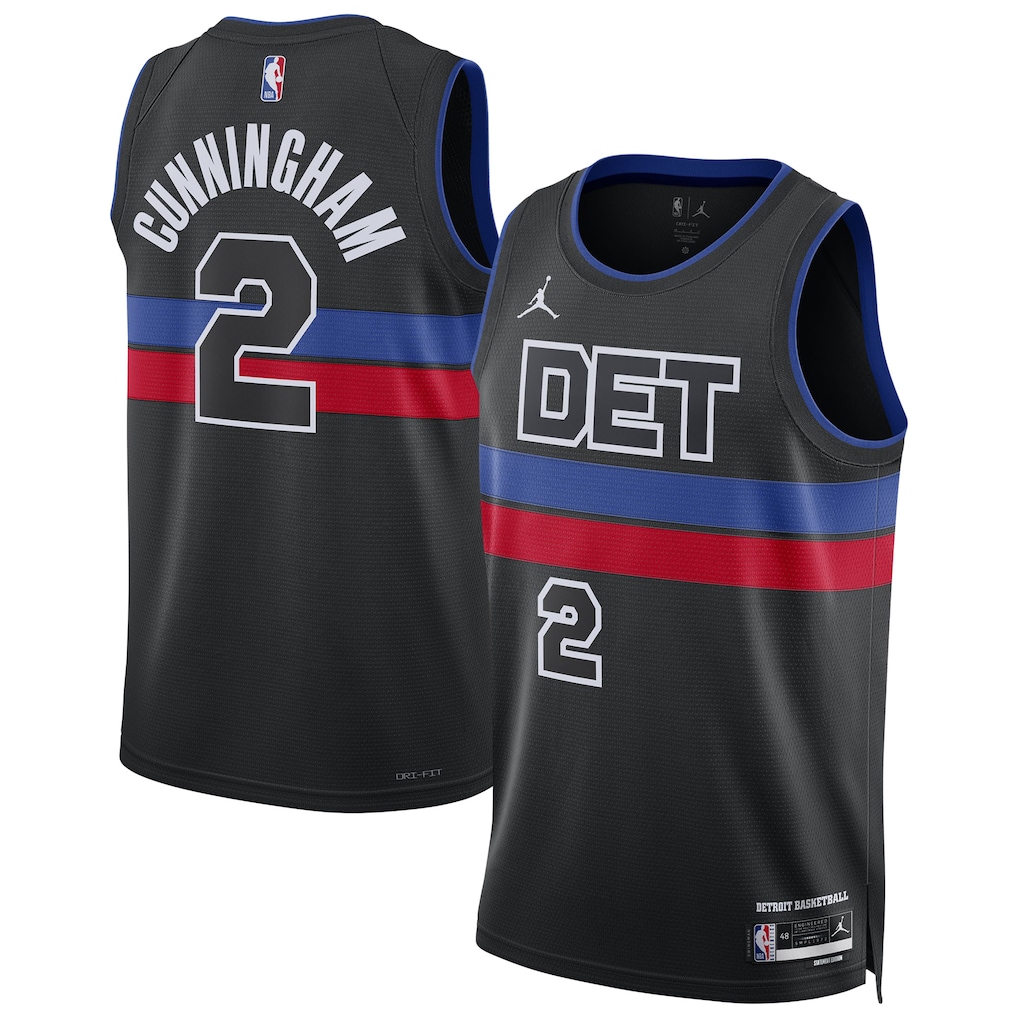 Unisex Detroit Pistons Cade Cunningham Nike Black Swingman Jersey - Statement Edition - Jersey