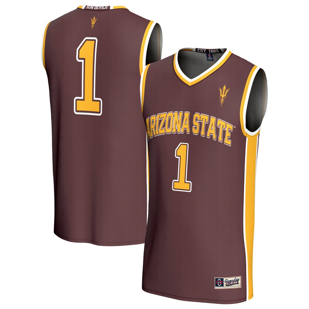 Youth GameDay Greats Maroon #1 Arizona State Sun Devils Lightweight Collegiate Basketball Fashion Jersey - Jersey