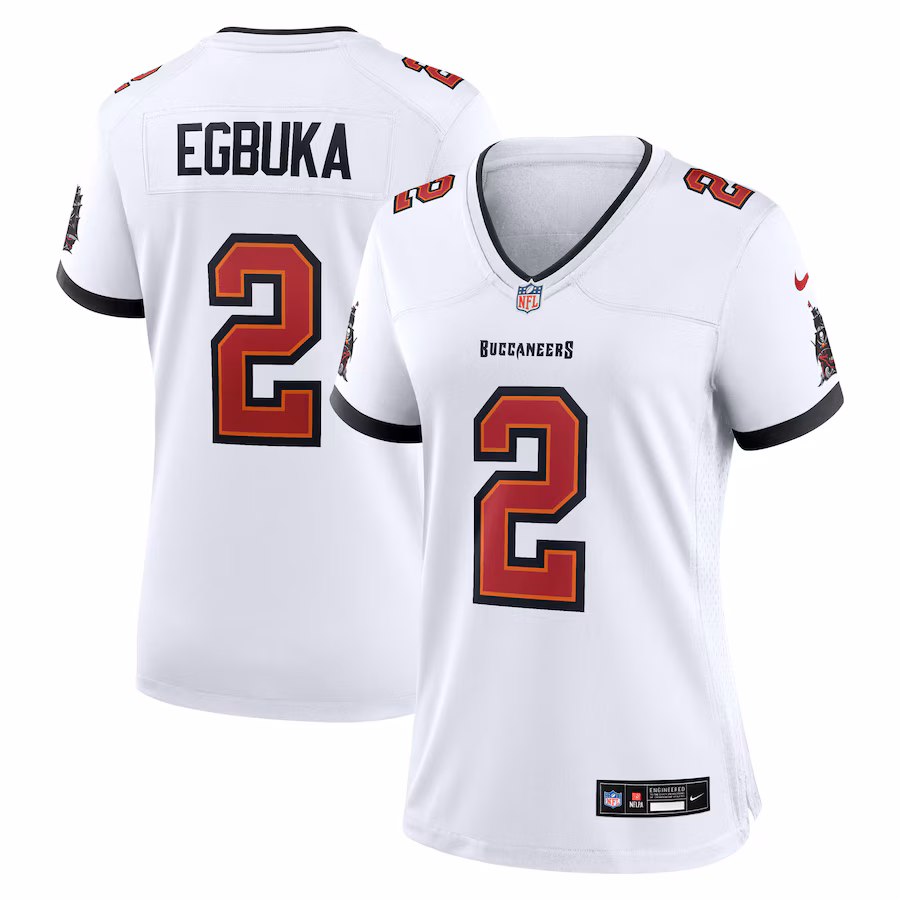 Women's Tampa Bay Buccaneers Emeka Egbuka Nike White Game Jersey - Jersey