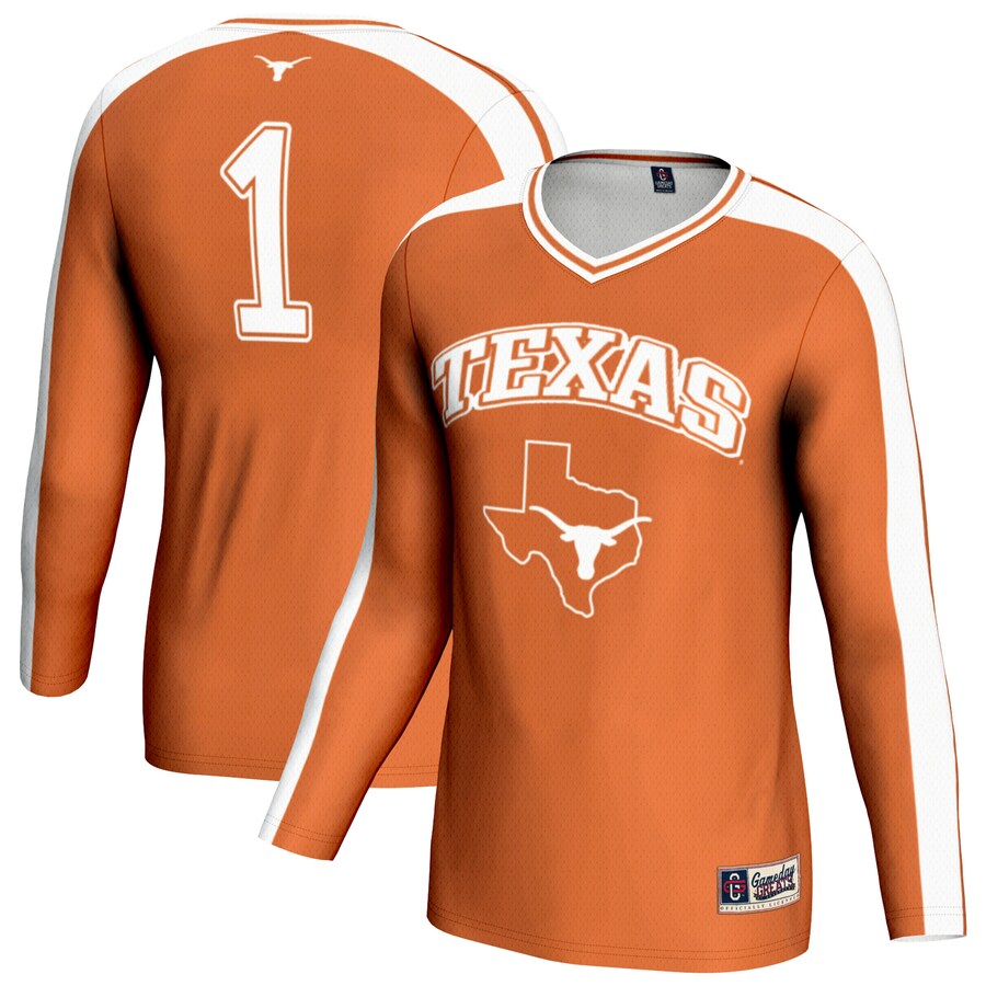 Unisex GameDay Greats Burnt Orange Texas Longhorns #1 Lightweight Volleyball Fashion Jersey - Jersey