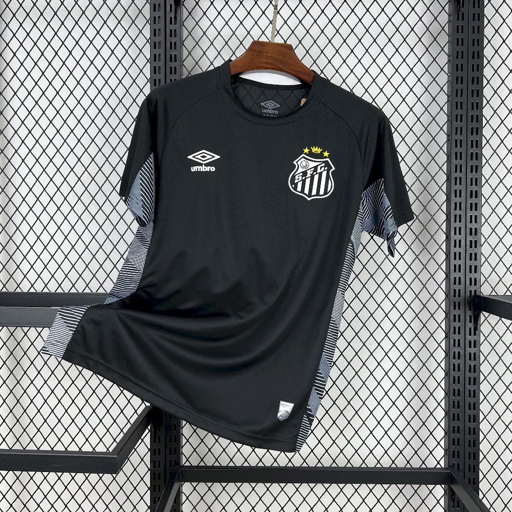 Santos FC Soccer Jersey Black Goalkeeper Custom Shirt 2025 - Jersey