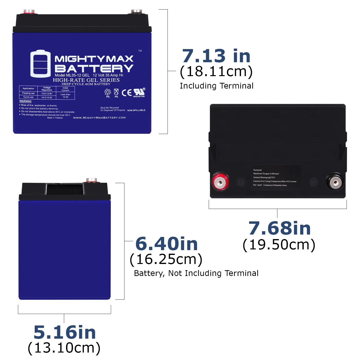 12V 35AH GEL Replacement Battery for Wheelchair 31Ah MX12310 - 2 Pack