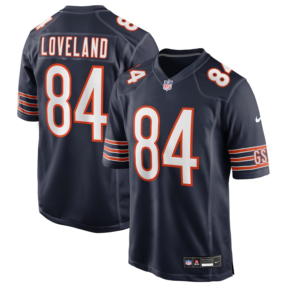 Men's Chicago Bears Colston Loveland Nike Navy Team Game Jersey - Jersey