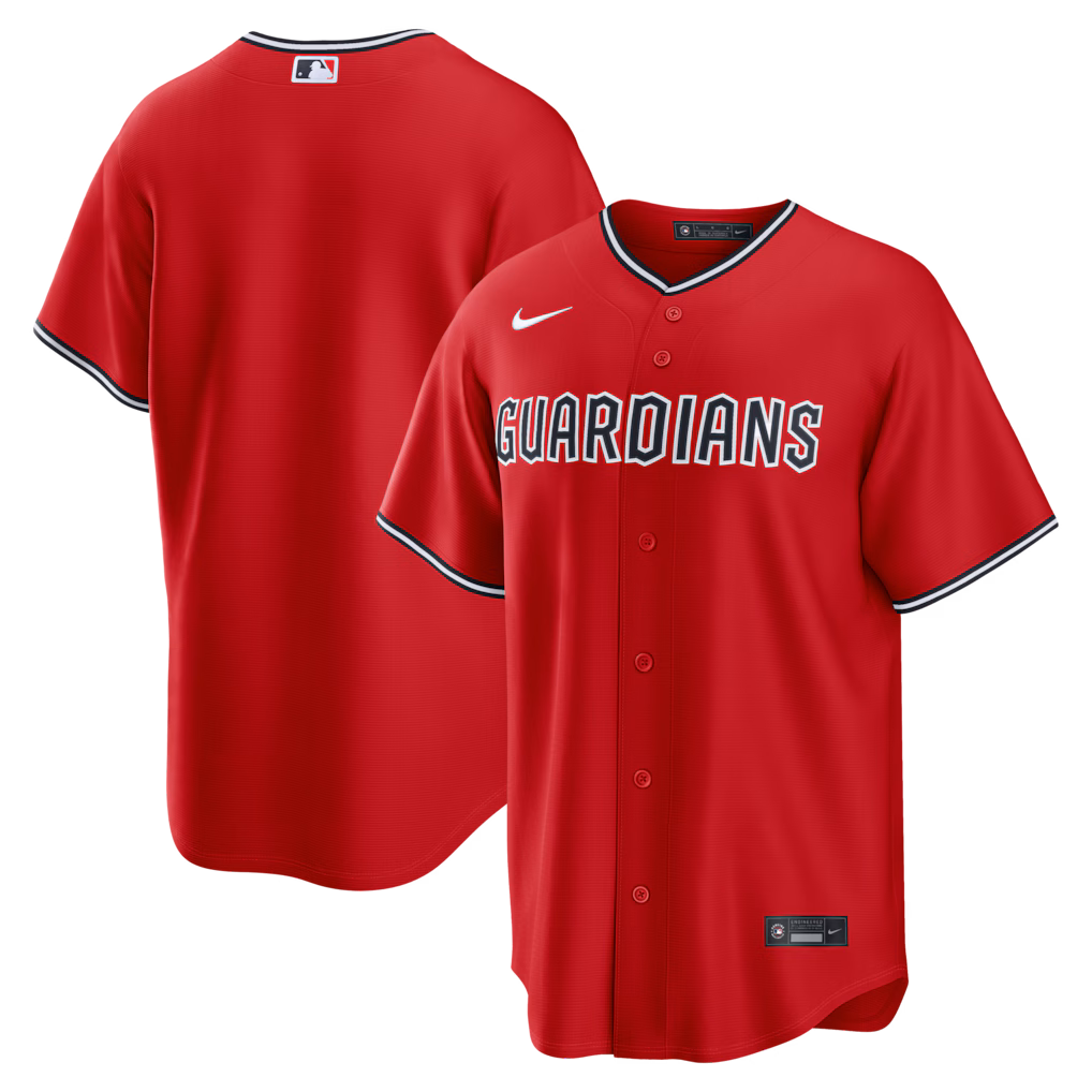 Men's Cleveland Guardians Nike Red Alternate Replica Jersey - Jersey