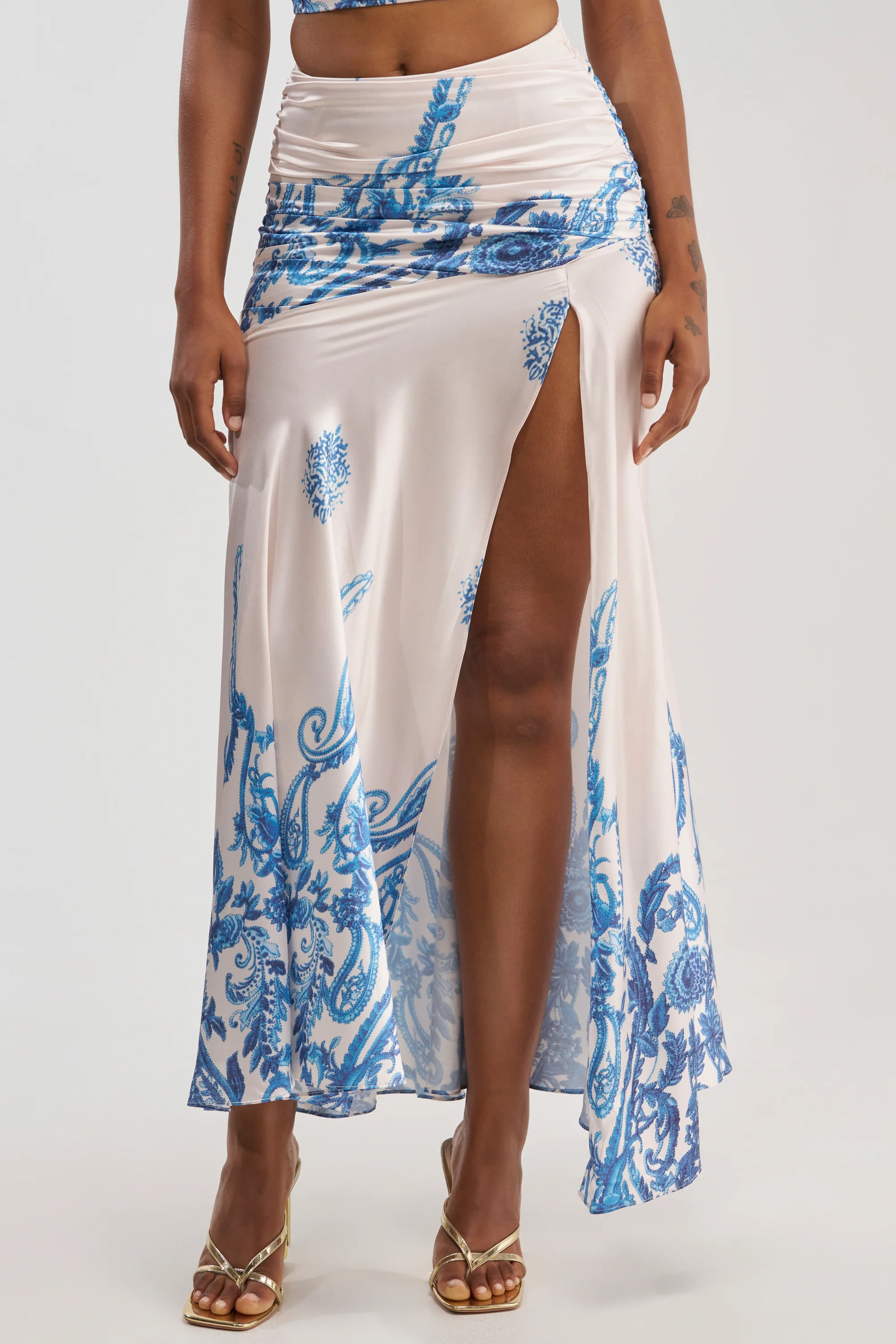 TRINA RUCHED MAXI SKIRT - Akira Wear