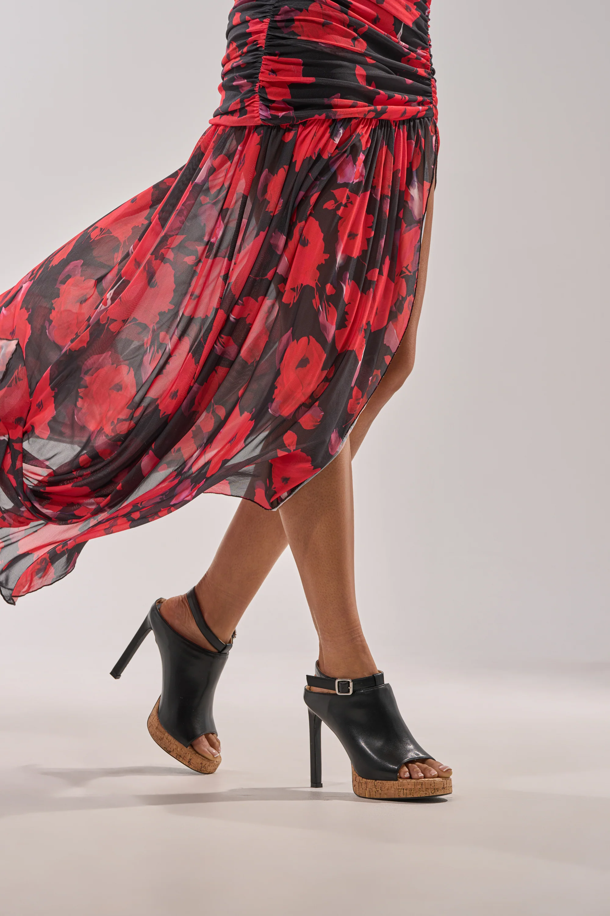 AZALEA WANG MAELIE BLACK AND CORK STILETTO SANDAL - Akira Wear