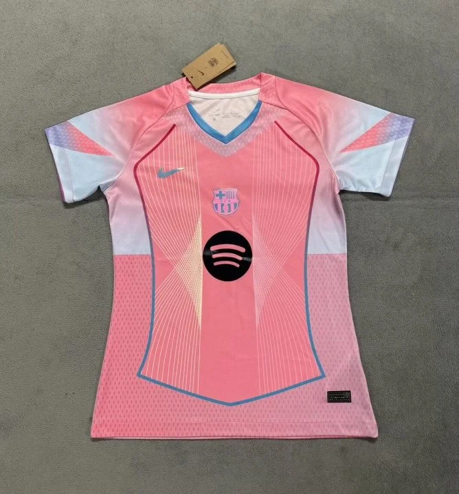Barcelona Soccer Jersey Women's Pink Special Edition Custom Shirt 2025/26 - Jersey