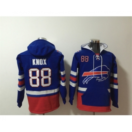 Men's Buffalo Bills #88 Dawson Knox Royal Ageless Must-Have Lace-Up Pullover Hoodie - Jersey