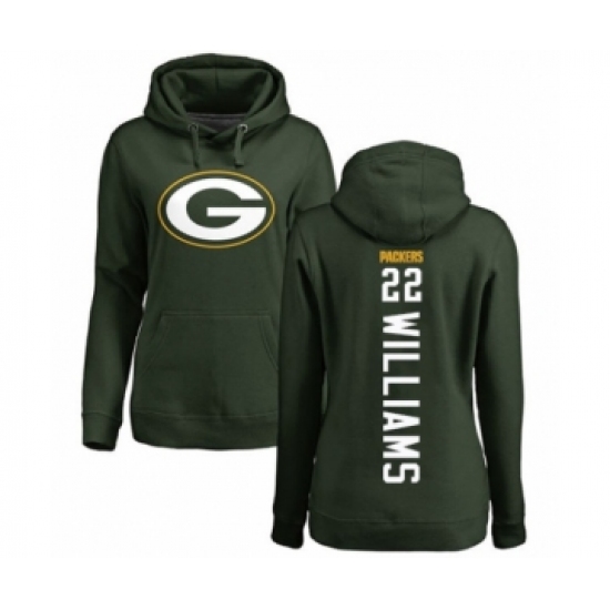 Football Women's Green Bay Packers #22 Dexter Williams Green Backer Hoodie - Jersey
