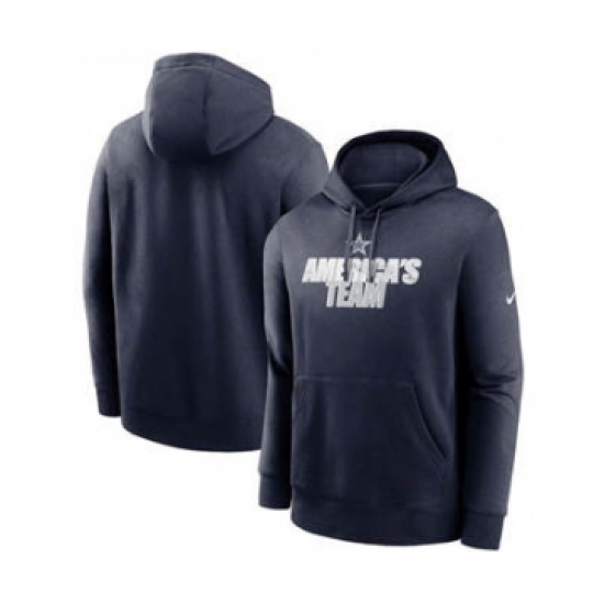 Men's Dallas Cowboys Navy Fan Gear Local Club Pullover Hoodie - Jersey
