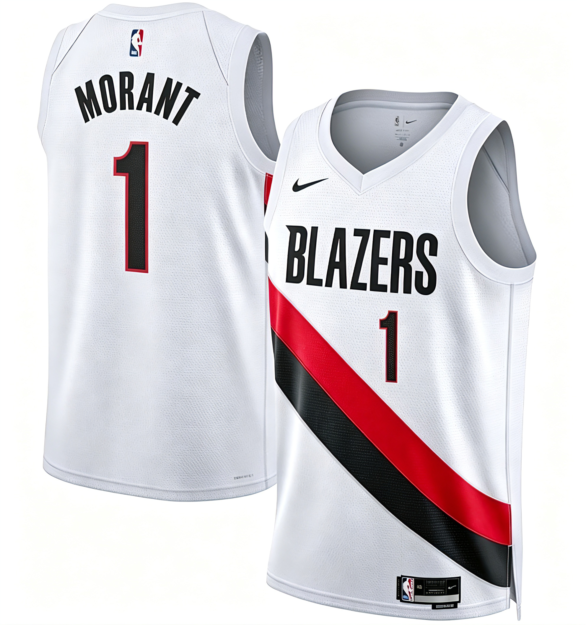 Men's Portland Trail Blazers Ja Morant Nike White Swingman Player Jersey - Association Edition - Jersey