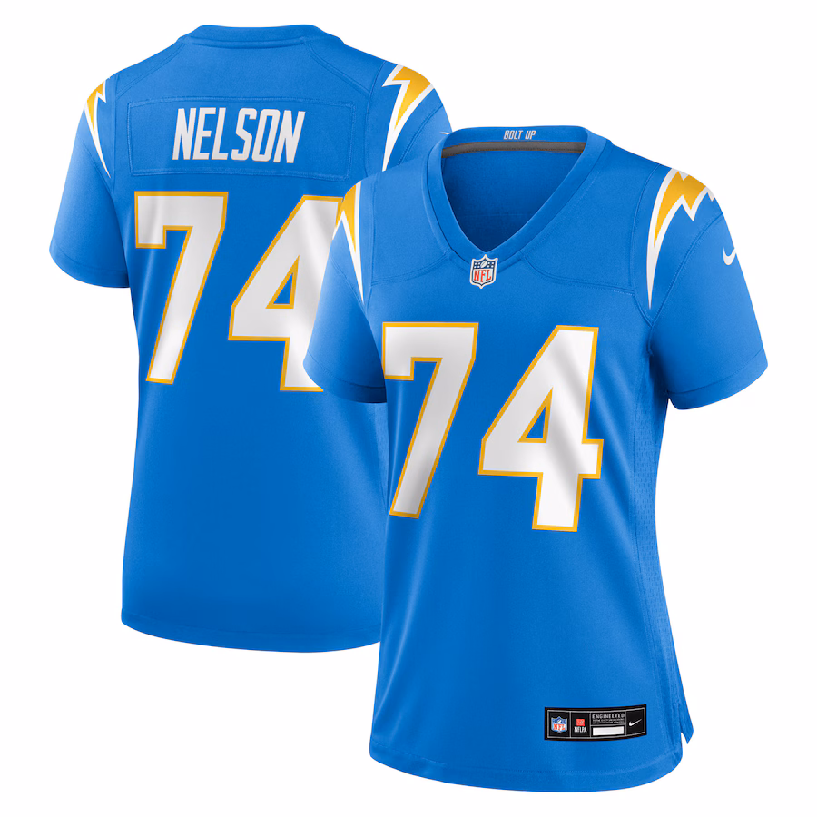Women's Los Angeles Chargers Ryan Nelson Nike Powder Blue Team Game Jersey - Jersey