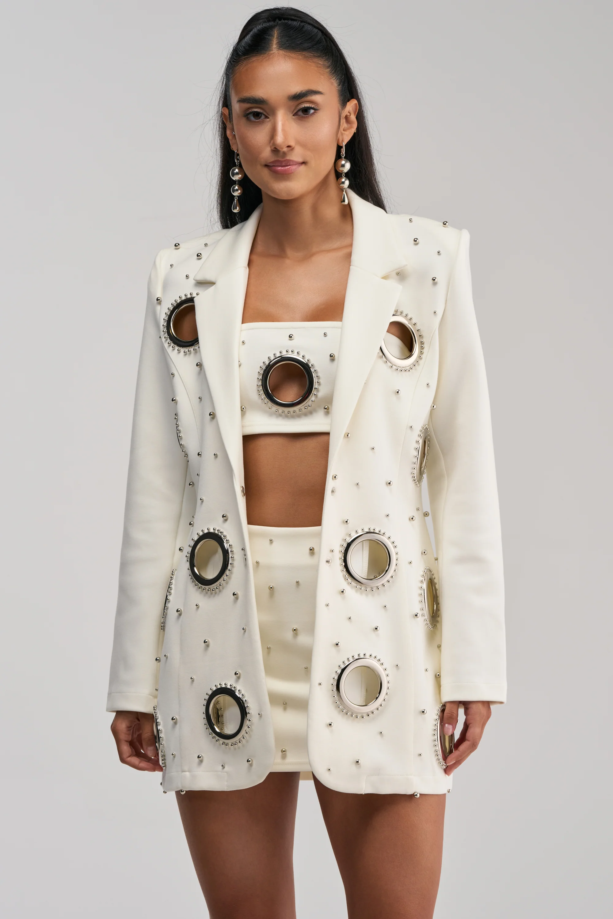 SHOW STOPPER BLAZER IN WHITE - Akira Wear
