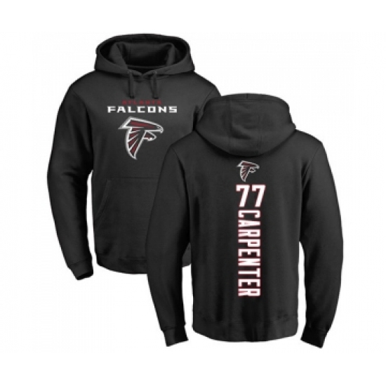Football Atlanta Falcons #77 James Carpenter Black Backer Pullover Hoodie - Jersey