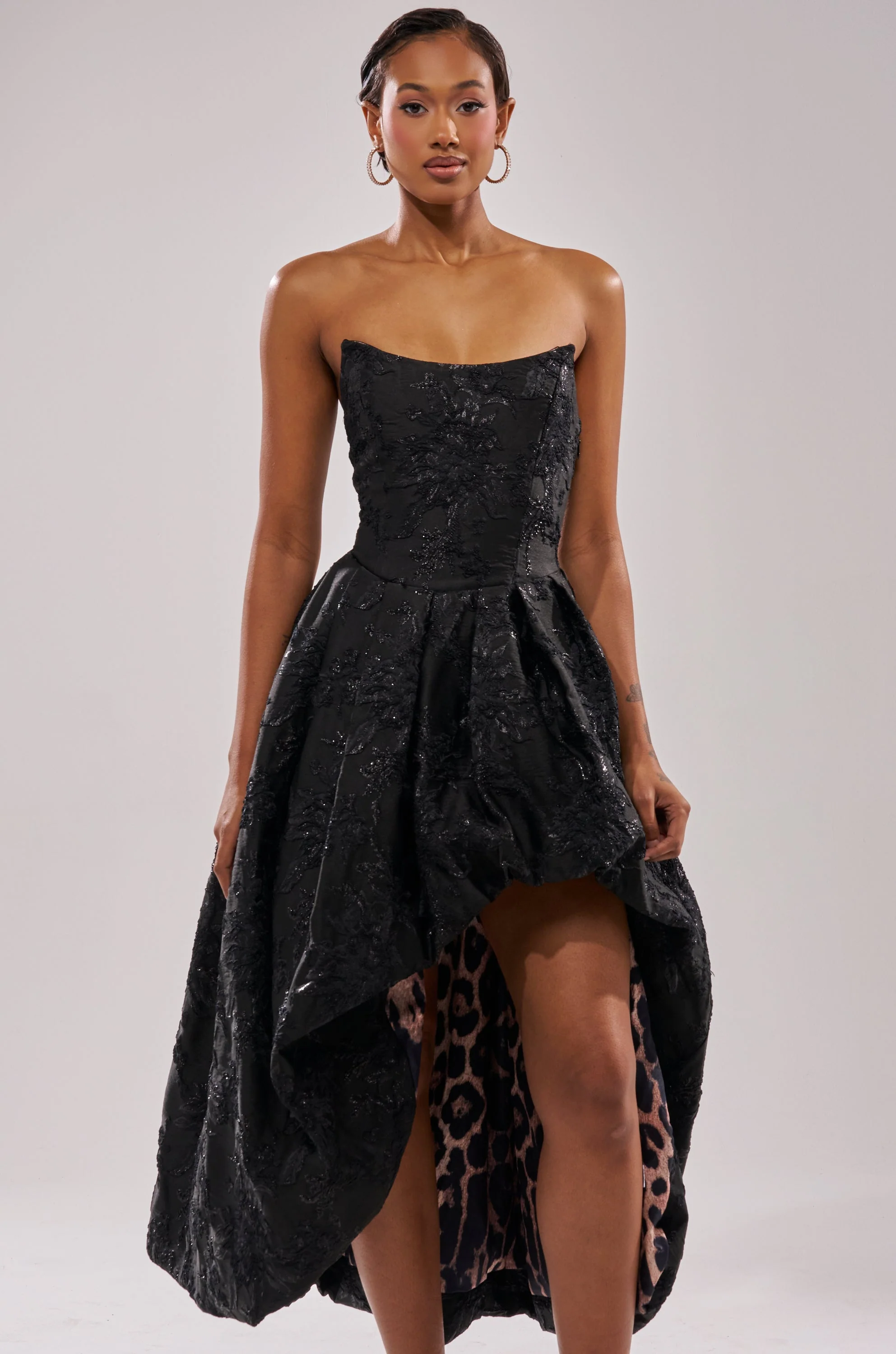 WILD THANG PRINTED HI LOW DRESS - Akira Wear