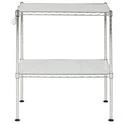 SAFAVIEH Lucien 2-Tier Chrome Wire Microwave Rack Chrome