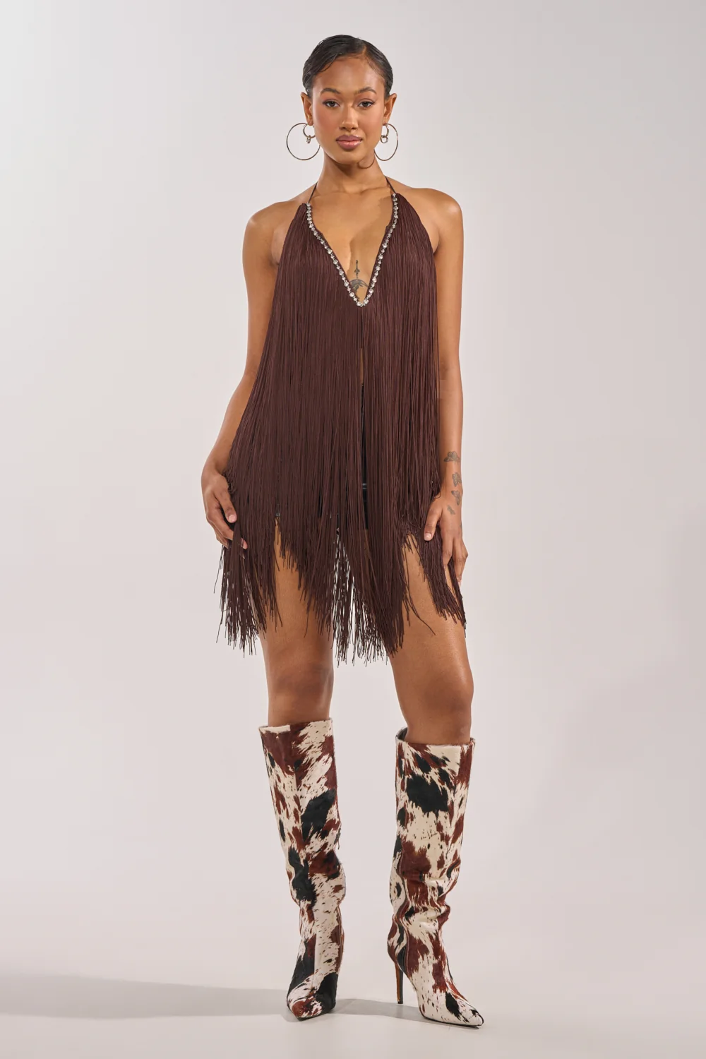 SWEPT AWAY FRINGE TOP - Akira Wear