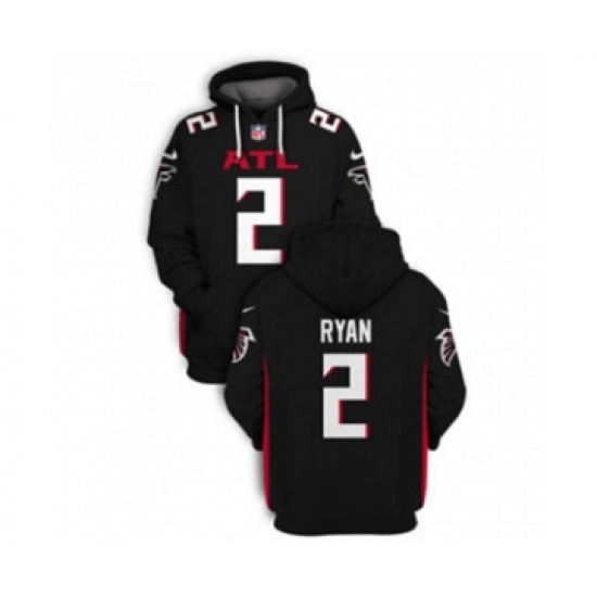 Men's Atlanta Falcons #2 Matt Ryan 2021 Black Pullover Football Hoodie - Jersey