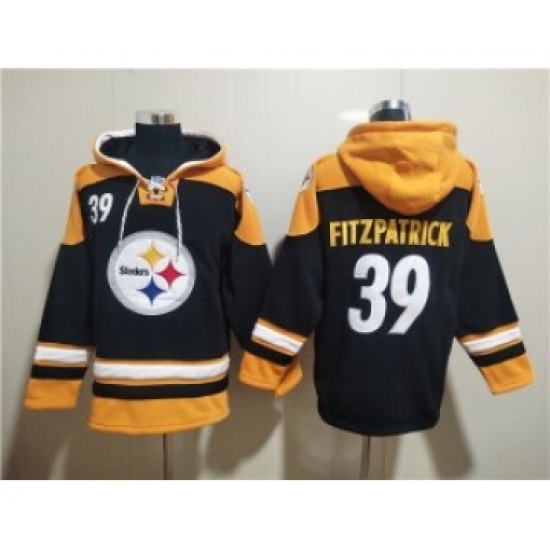 Men's Pittsburgh Steelers #39 Minkah Fitzpatrick Black Ageless Must-Have Lace-Up Pullover Hoodie - Jersey