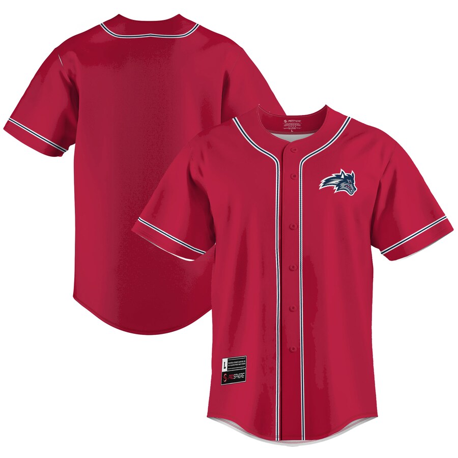 Men's GameDay Greats  Red Stony Brook Seawolves  Lightweight Baseball Jersey - Jersey