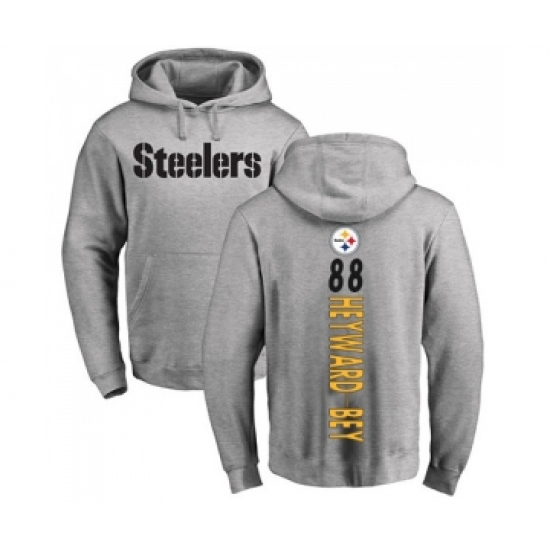 Football Pittsburgh Steelers #88 Darrius Heyward-Bey Ash Backer Pullover Hoodie - Jersey