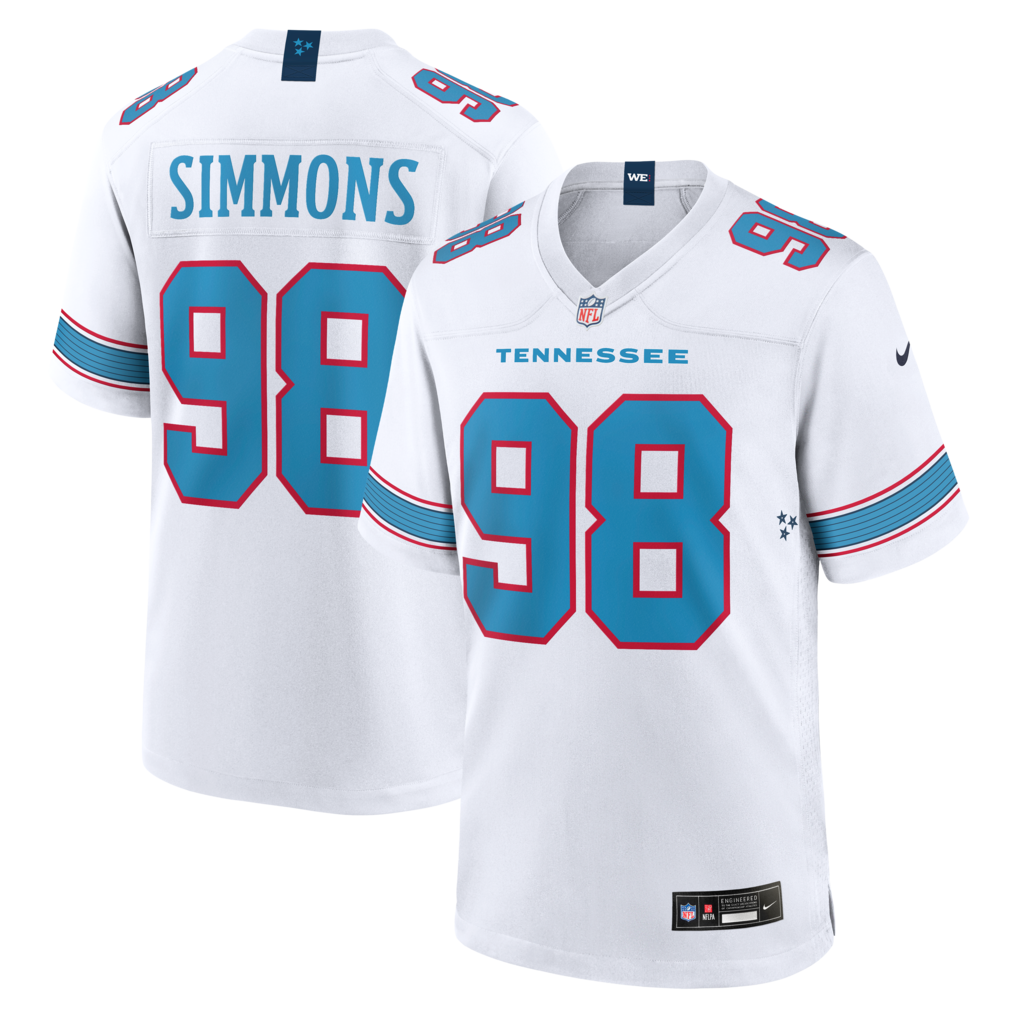 Men's Tennessee Titans Jeffery Simmons Nike White Game Jersey - Jersey