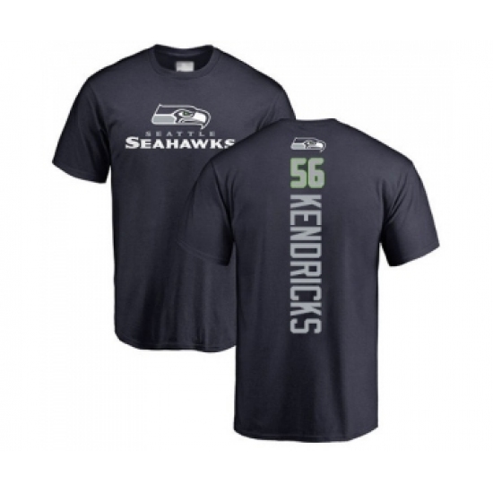 Football Seattle Seahawks #56 Mychal Kendricks Navy Blue Backer T-Shirt - Jersey