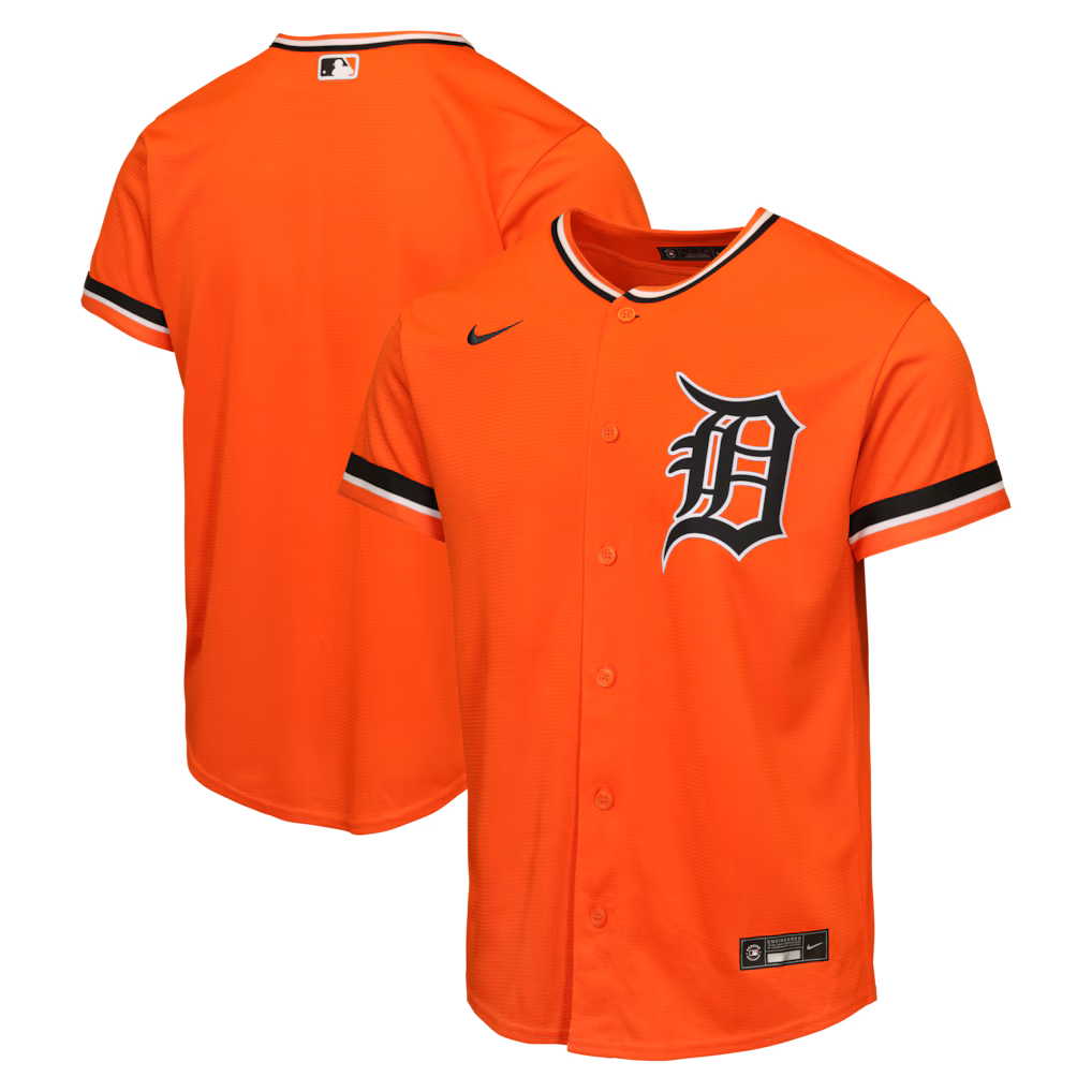 Youth Detroit Tigers Nike Orange Alternate Replica Jersey - Jersey