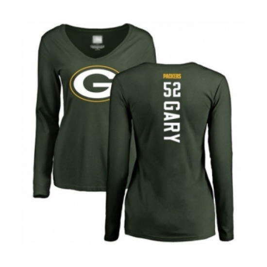 Football Women's Green Bay Packers #52 Rashan Gary Green Backer Long Sleeve T-Shirt - Jersey