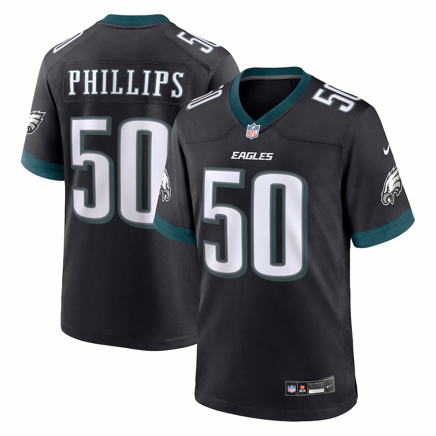Men's Philadelphia Eagles Jaelan Phillips Nike Black Alternate Game Jersey - Jersey