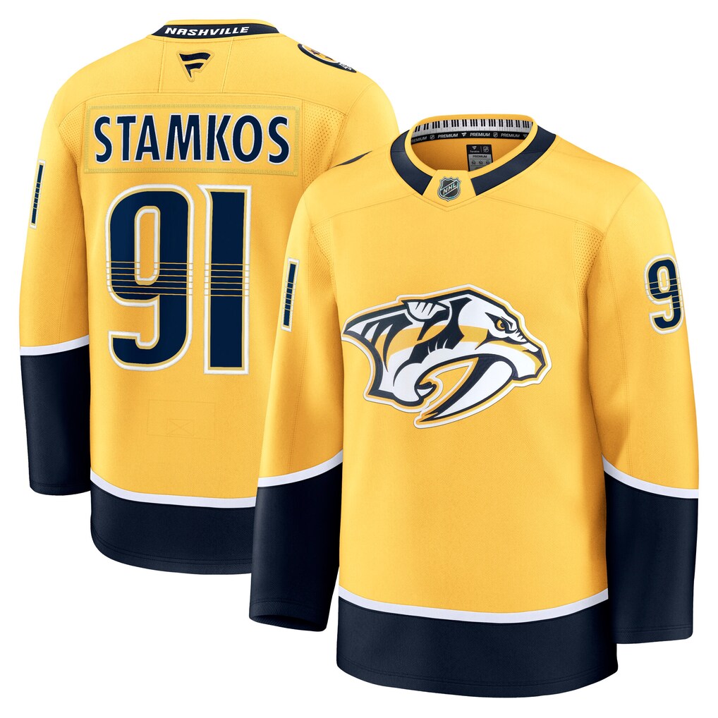 Men's Nashville Predators Steven Stamkos Fanatics Gold Home Premium Jersey - Jersey