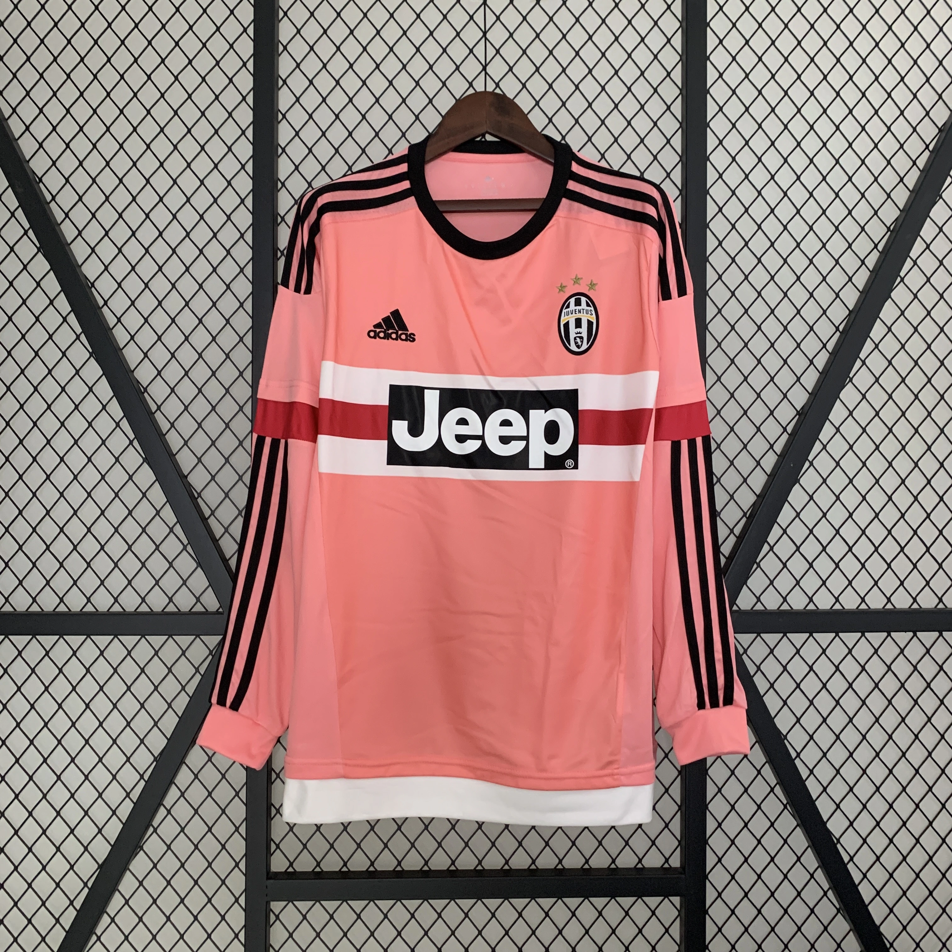 Juventus Retro Soccer Jersey Away Long Sleeve Custom Shirt 2015-16 - Jersey