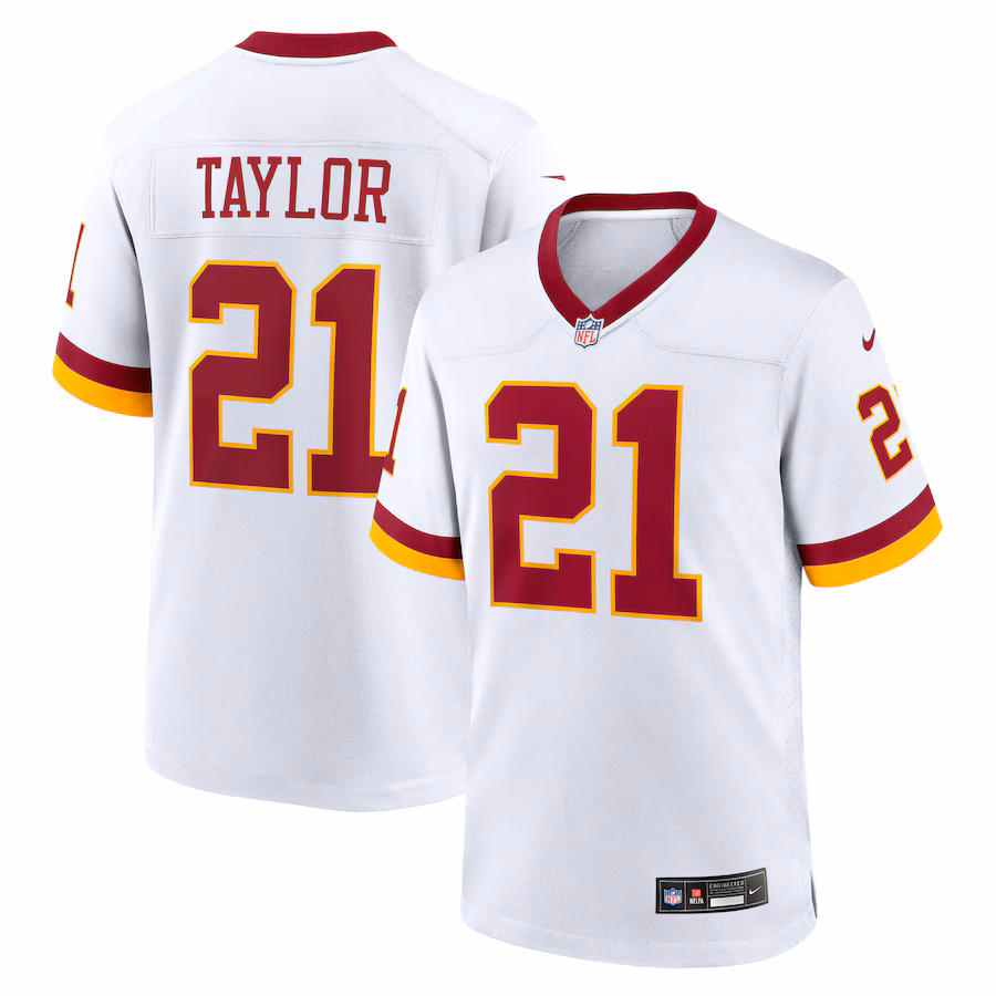 Men's Washington Commanders Sean Taylor Nike White Game Super Bowl Era Jersey - Jersey
