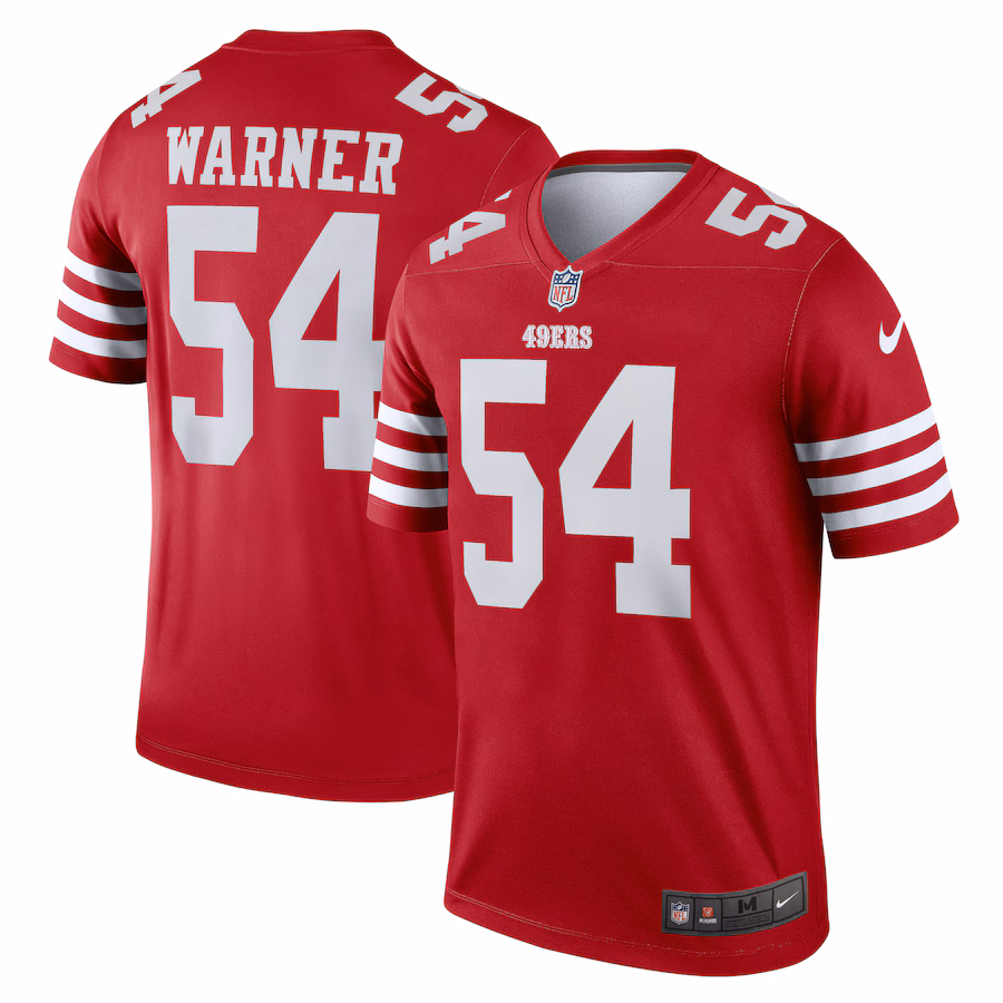Men's San Francisco 49ers Fred Warner Nike Scarlet Team Legend Jersey - Jersey