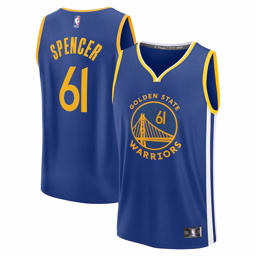 Men's Golden State Warriors Pat Spencer Fanatics Royal Fast Break Replica Player Jersey - Icon Edition - Jersey