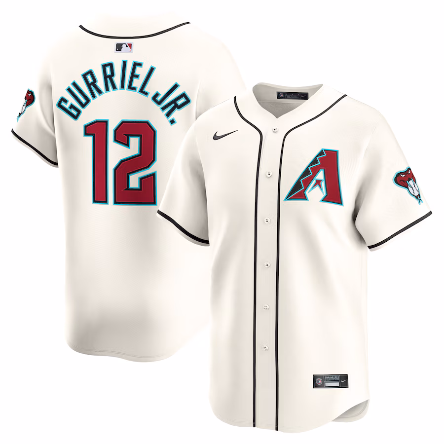 Men's Arizona Diamondbacks Lourdes Gurriel Jr. Nike Cream Home Limited Player Jersey - Jersey
