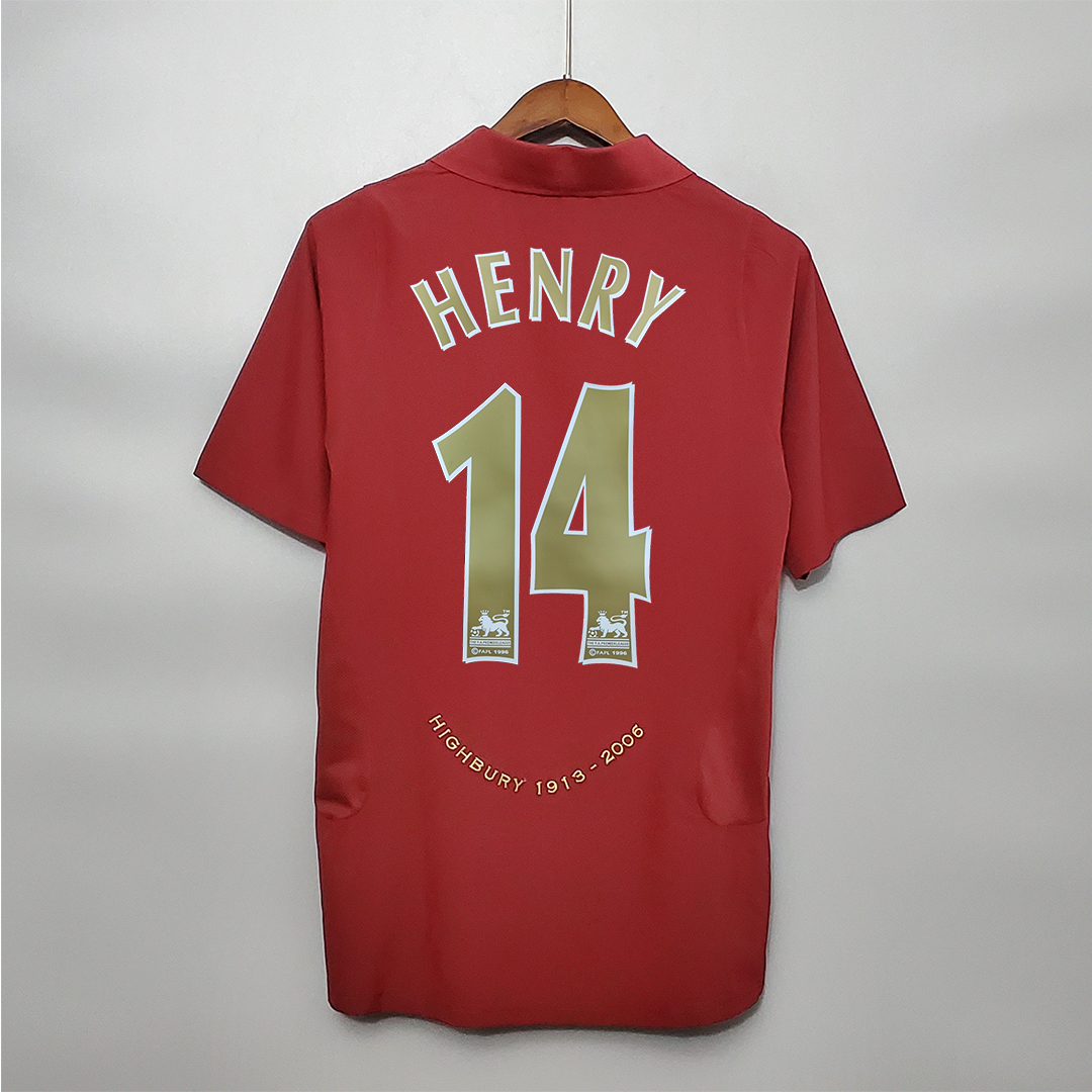 Henry#14 Arsenal Soccer Retro Jersey Home Custom Shirt 2005/06 - Jersey