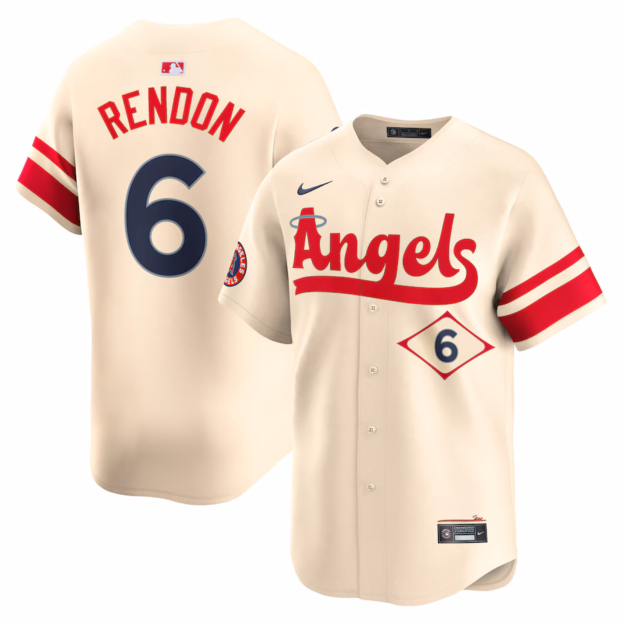 Men's Los Angeles Angels Anthony Rendon Nike Cream City Connect Limited Player Jersey - Jersey