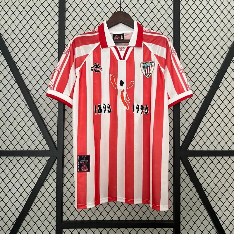 Athletic Club de Bilbao Retro Soccer Jersey Home Custom Shirt 1997/98 - Jersey