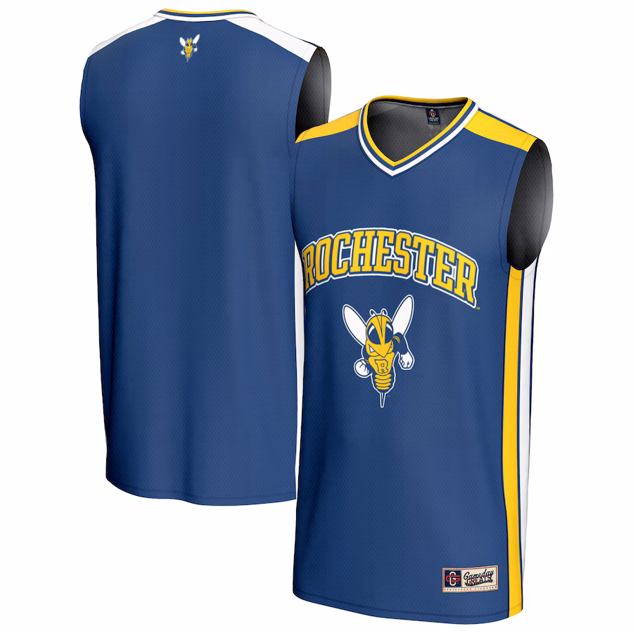 Men's GameDay Greats Blue Rochester Yellow Jackets Basketball Jersey - Jersey