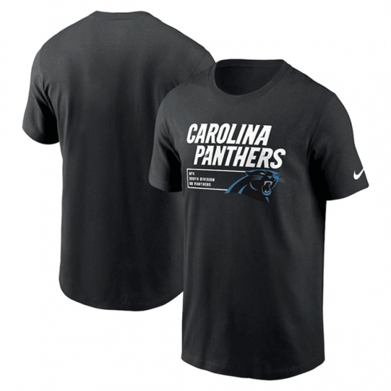 Men's Carolina Panthers Black Division Essential T Shirt - Jersey