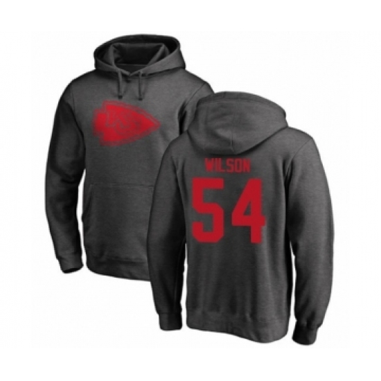 Football Kansas City Chiefs #54 Damien Wilson Ash One Color Pullover Hoodie - Jersey