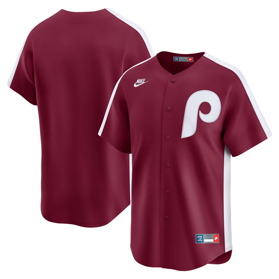 Men's Philadelphia Phillies Nike Maroon Throwback Cooperstown Collection Limited Jersey - Jersey